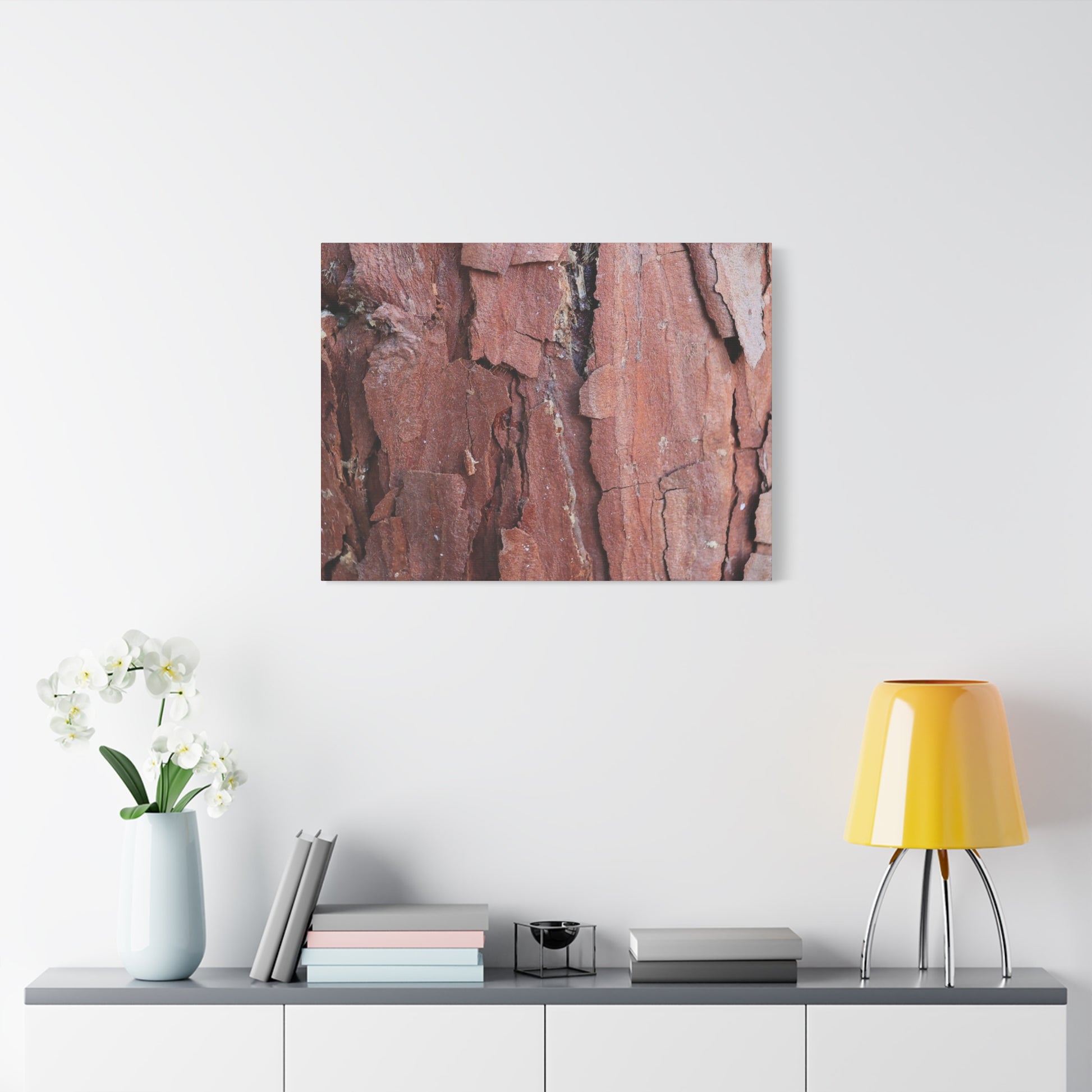 Crimson Fissures - Unique Frameless Canvas Wall Art - Art By Earth