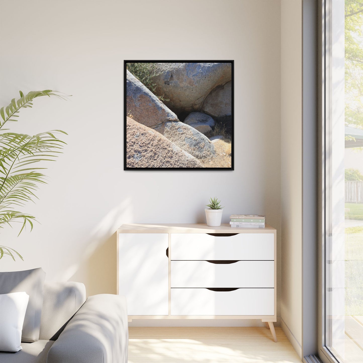 Boulder Shelter - Unique Stretched Canvas Wall Art