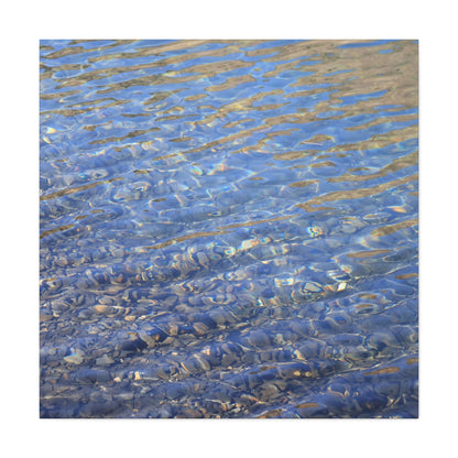 Ripples of Azure - Unique Frameless Canvas Wall Art