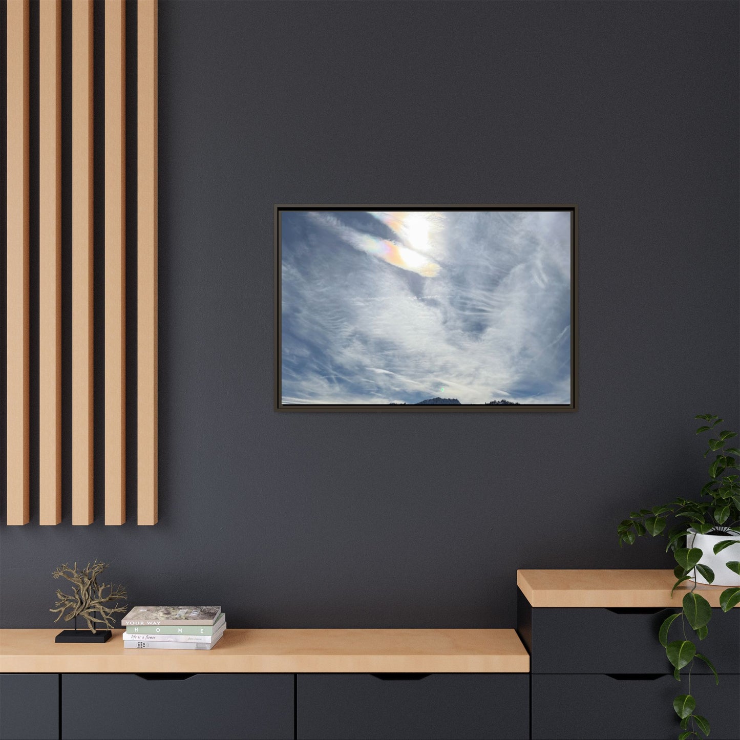 Whispers of Winter's Embrace - Unique Stretched Canvas Wall Art