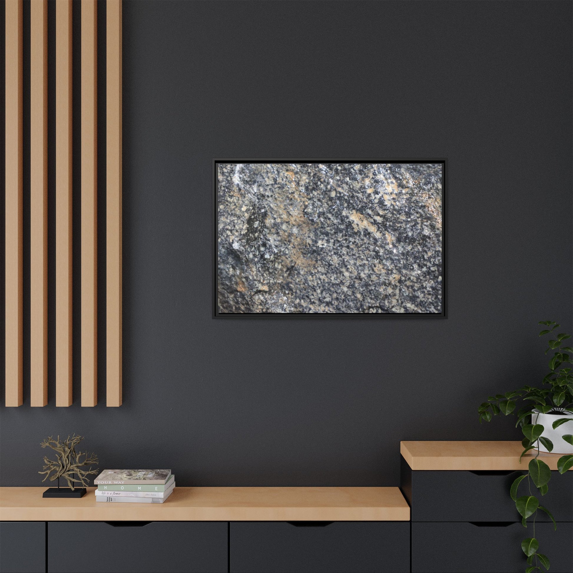 Crystalline Echoes - Unique Stretched Canvas Wall Art - Art By Earth