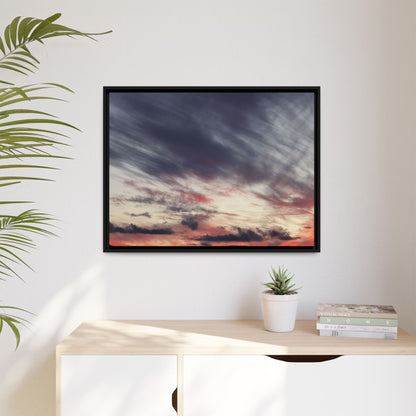 Fiery Sky at Dusk - Unique Stretched Canvas Wall Art - Art By Earth