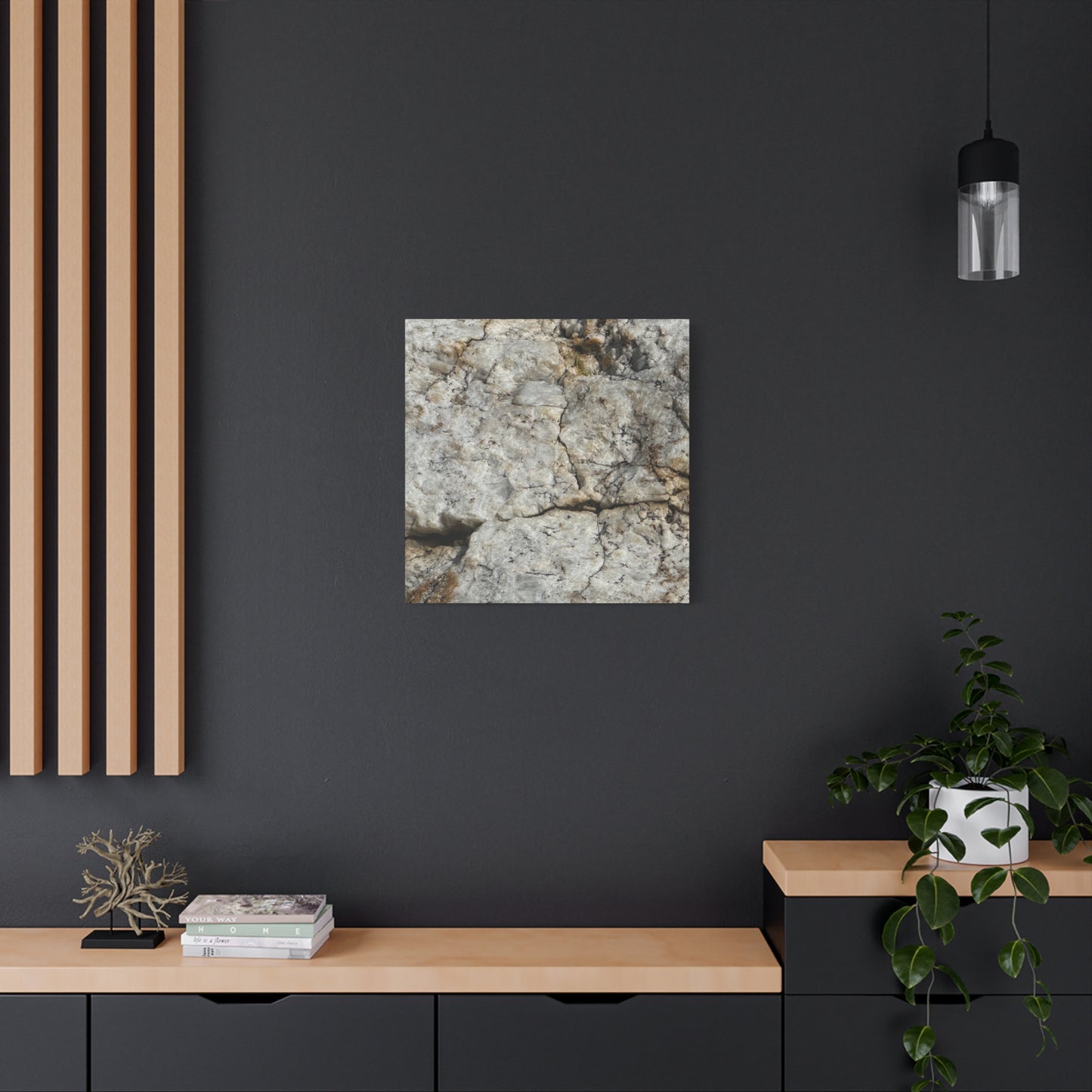 Ancient Rock Face - Unique Frameless Canvas Wall Art - Art By Earth