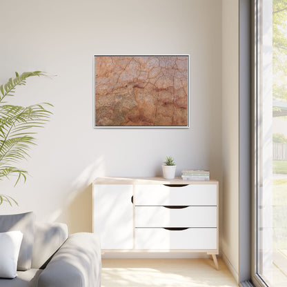Russet Fissures - Unique Stretched Canvas Wall Art - Art By Earth