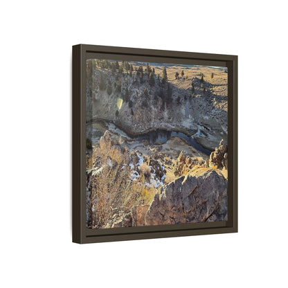 Fractured Landscape at Dawn - Unique Stretched Canvas Wall Art