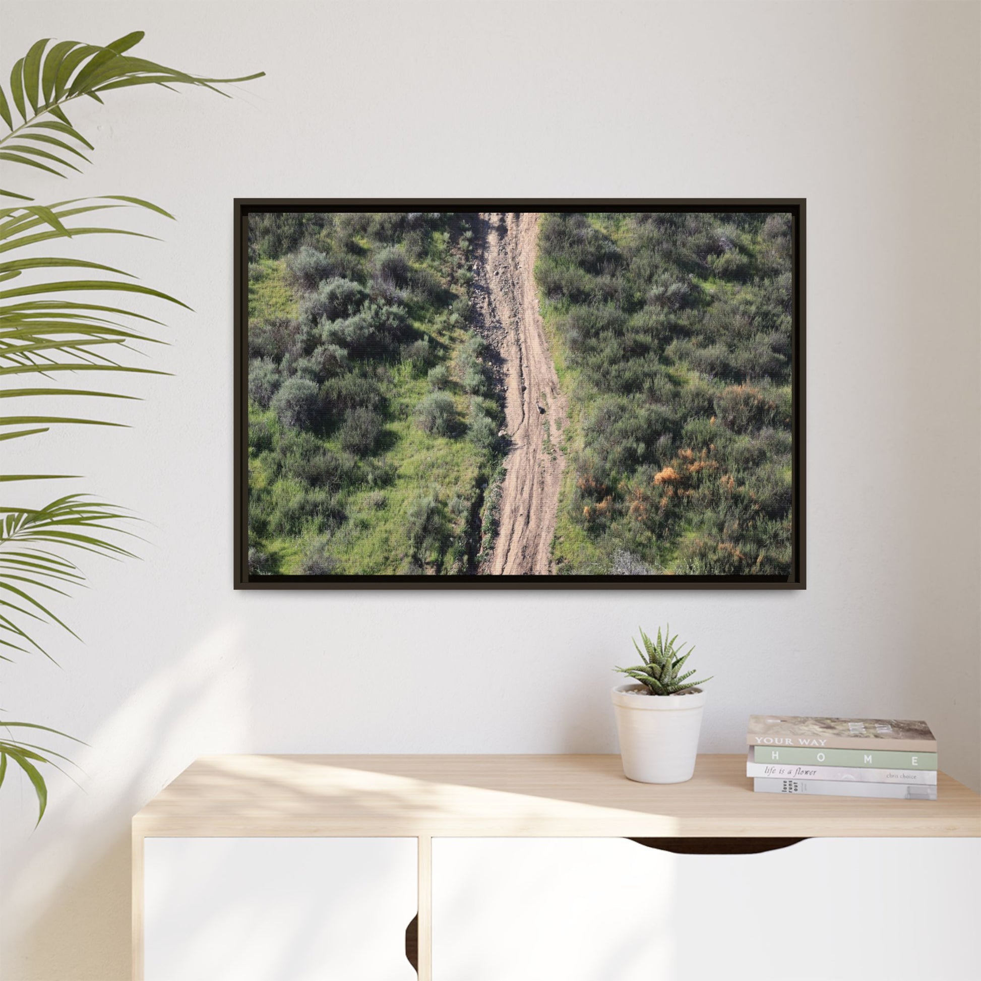 Desert Path Through Sage - Unique Stretched Canvas Wall Art - Art By Earth