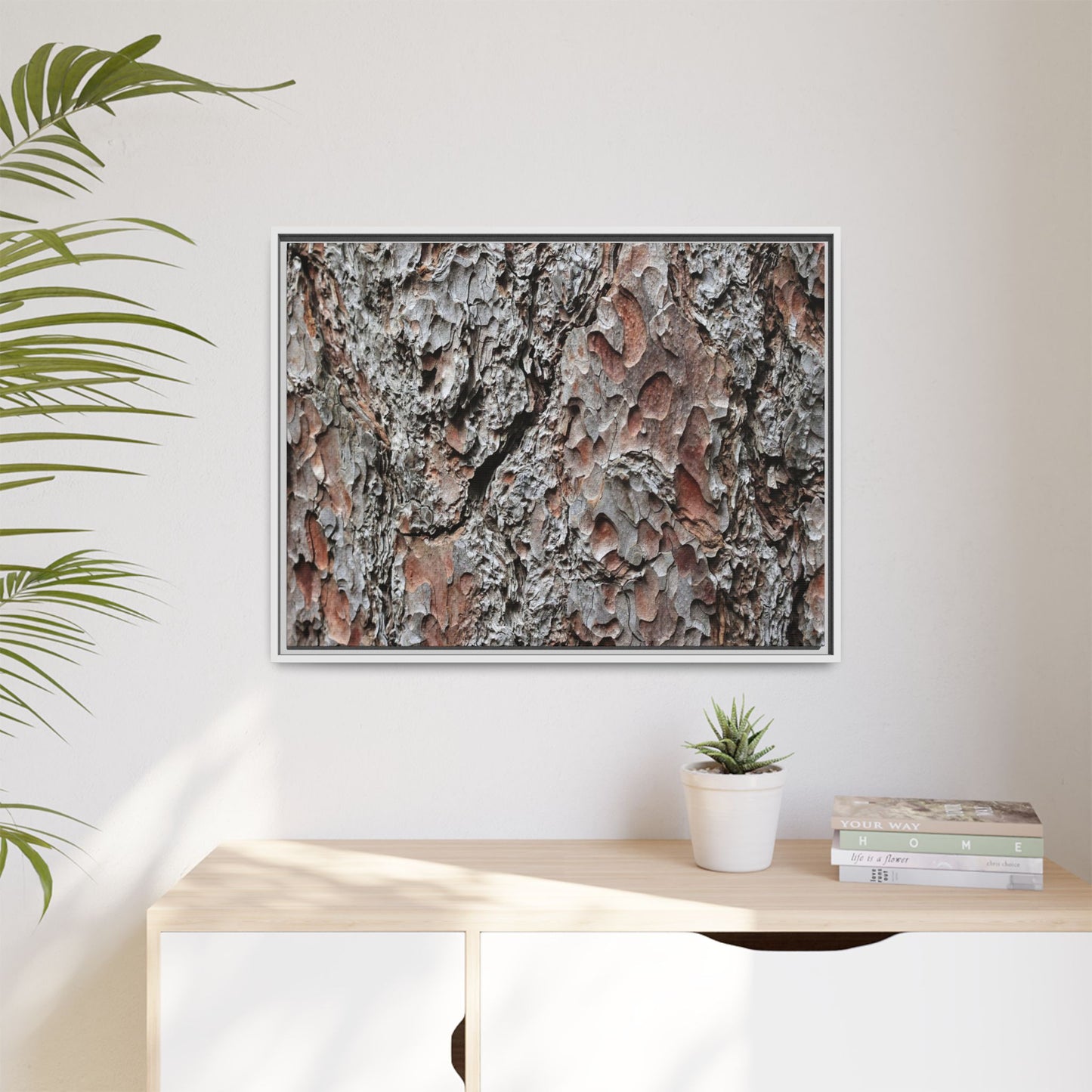 Bark Texture Symphony - Unique Stretched Canvas Wall Art - Art By Earth