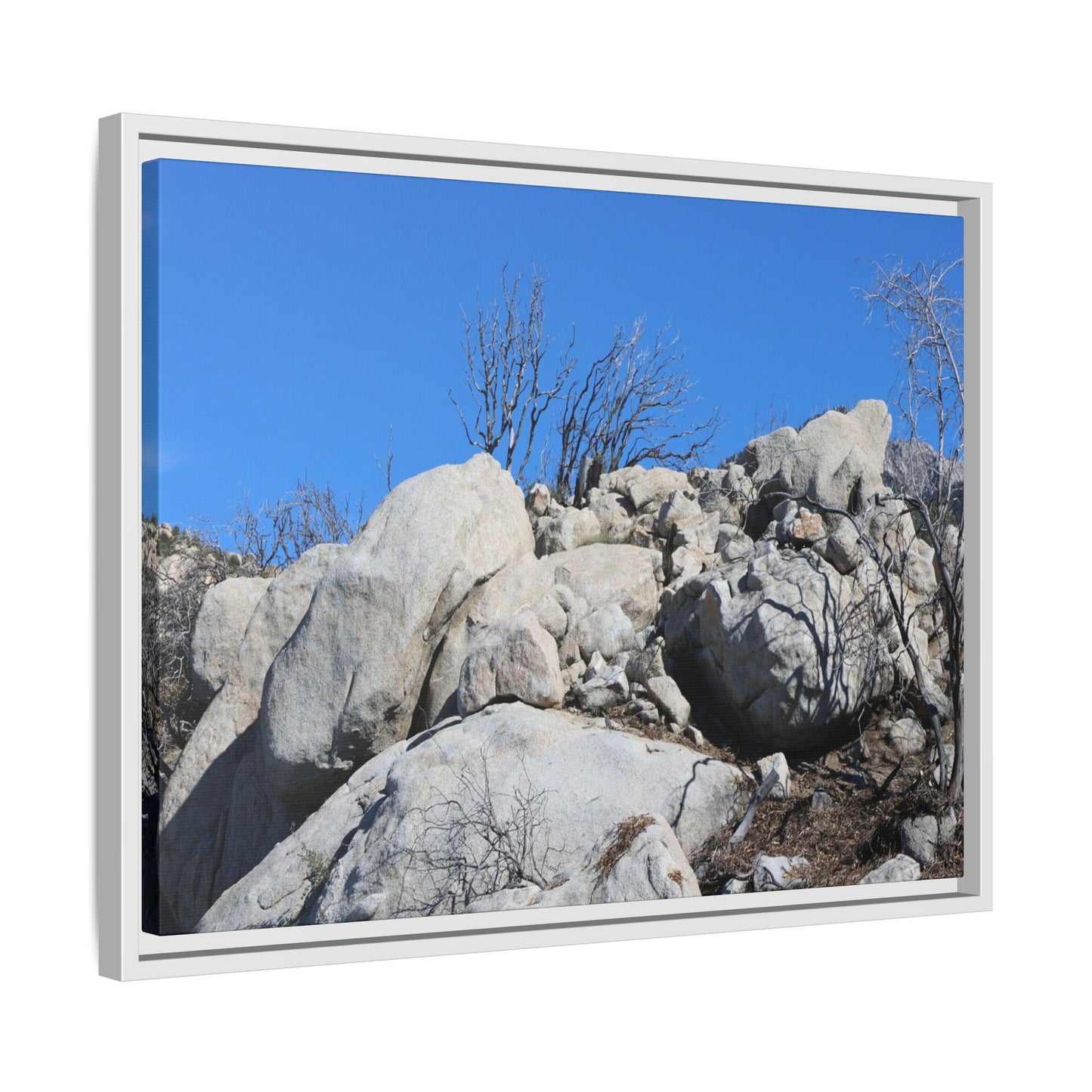 Barren Landscape with Boulder Formations - Unique Stretched Canvas Wall Art - Art By Earth