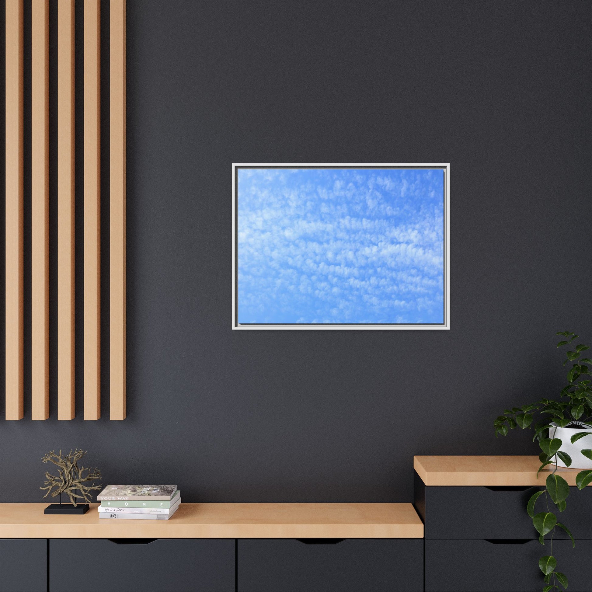 Wispy Blue Dreams - Unique Stretched Canvas Wall Art - Art By Earth