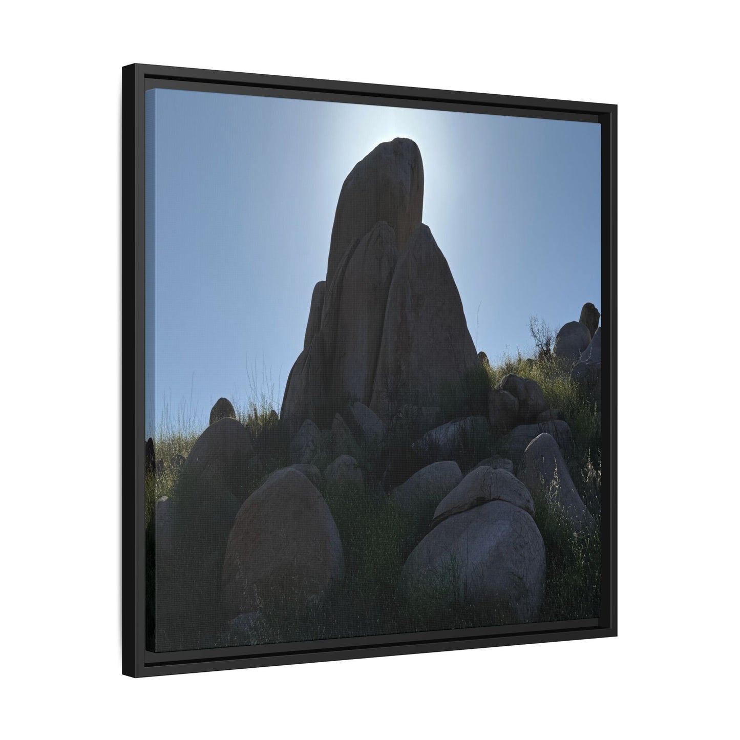 Boulder Silhouette - Unique Stretched Canvas Wall Art - Art By Earth