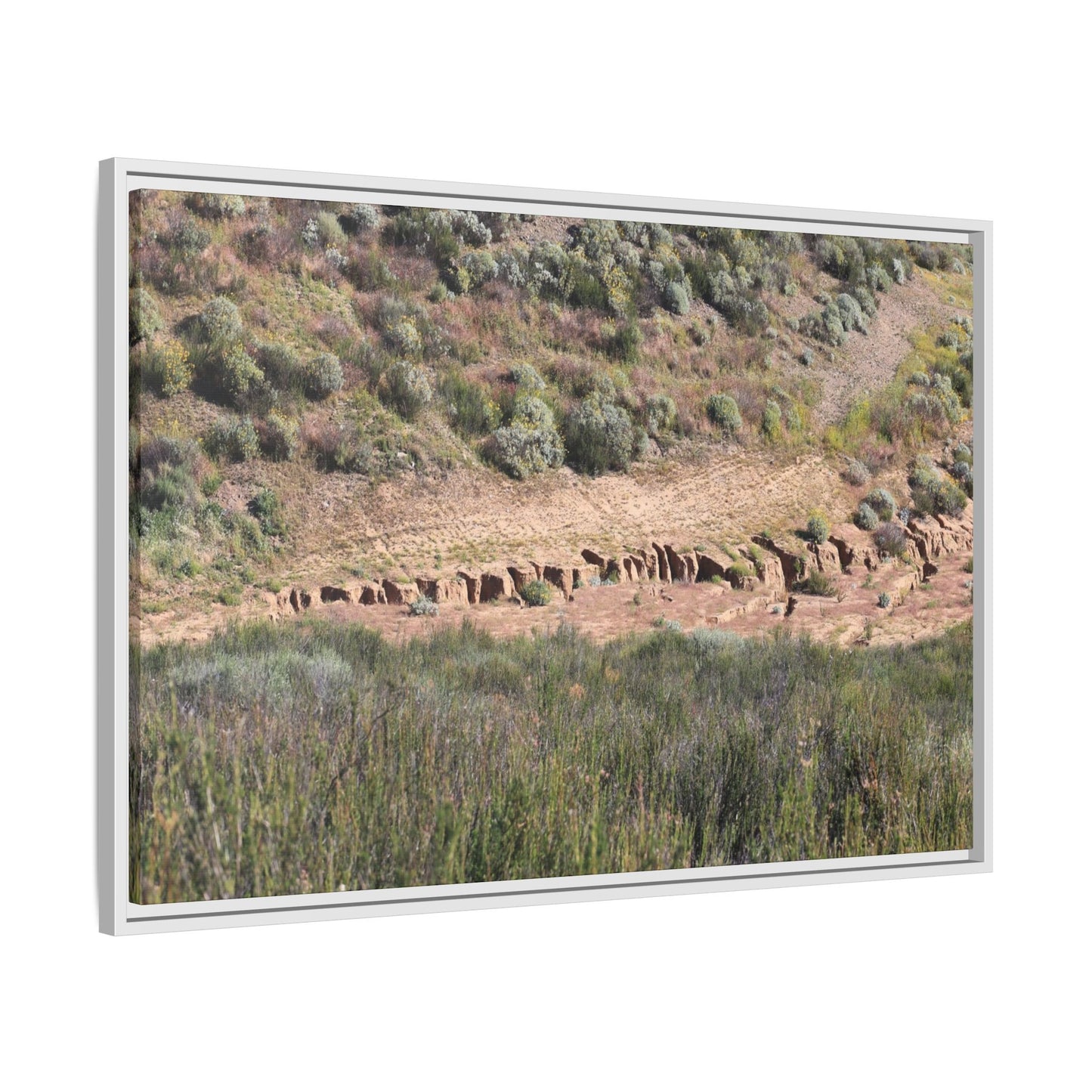 Ancient Dwellings in the Valley - Unique Stretched Canvas Wall Art - Art By Earth
