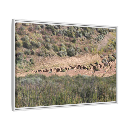 Ancient Dwellings in the Valley - Unique Stretched Canvas Wall Art - Art By Earth