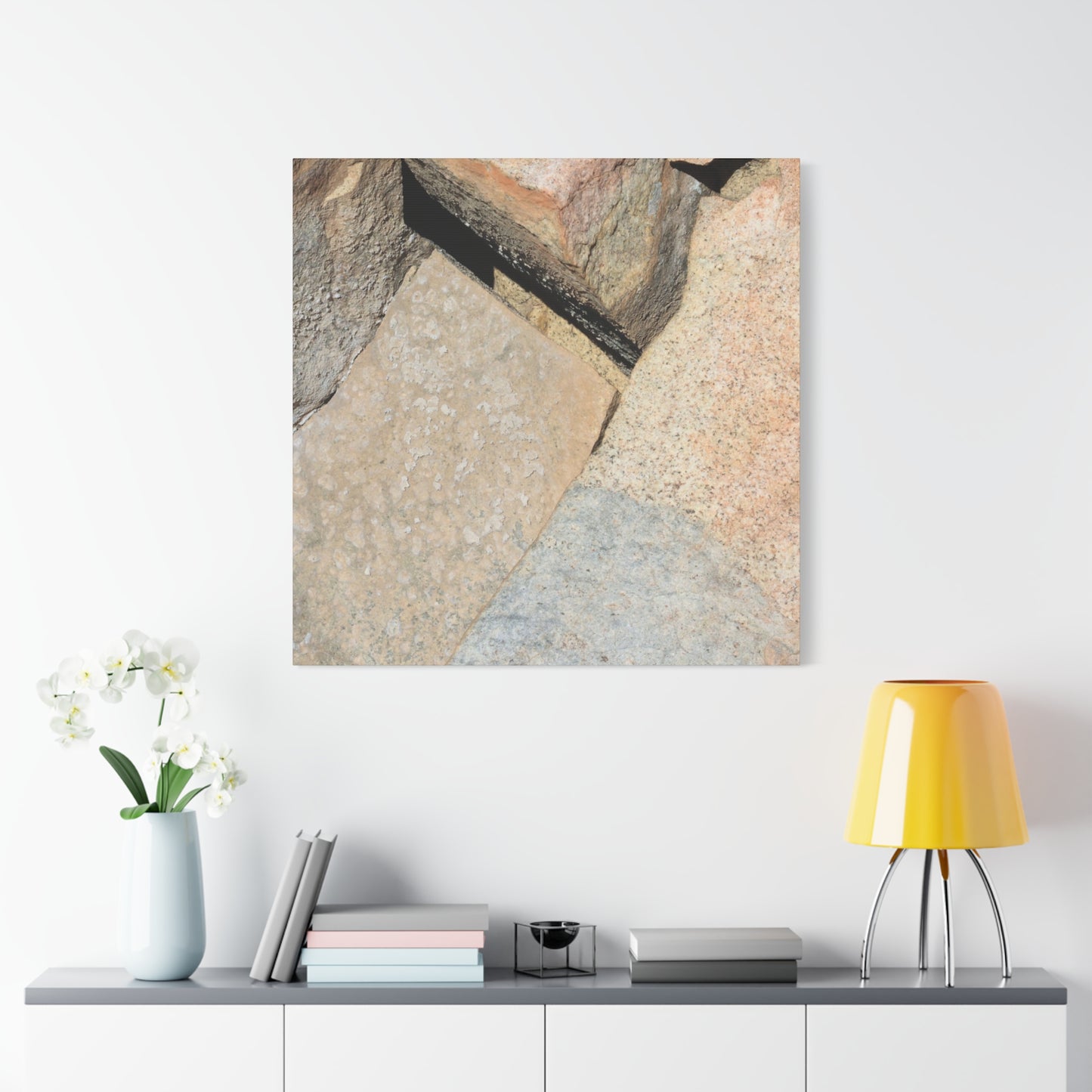 Stone Fragments - Unique Frameless Canvas Wall Art - Art By Earth