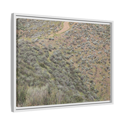 Arid Landscape with Winding Path - Unique Stretched Canvas Wall Art - Art By Earth