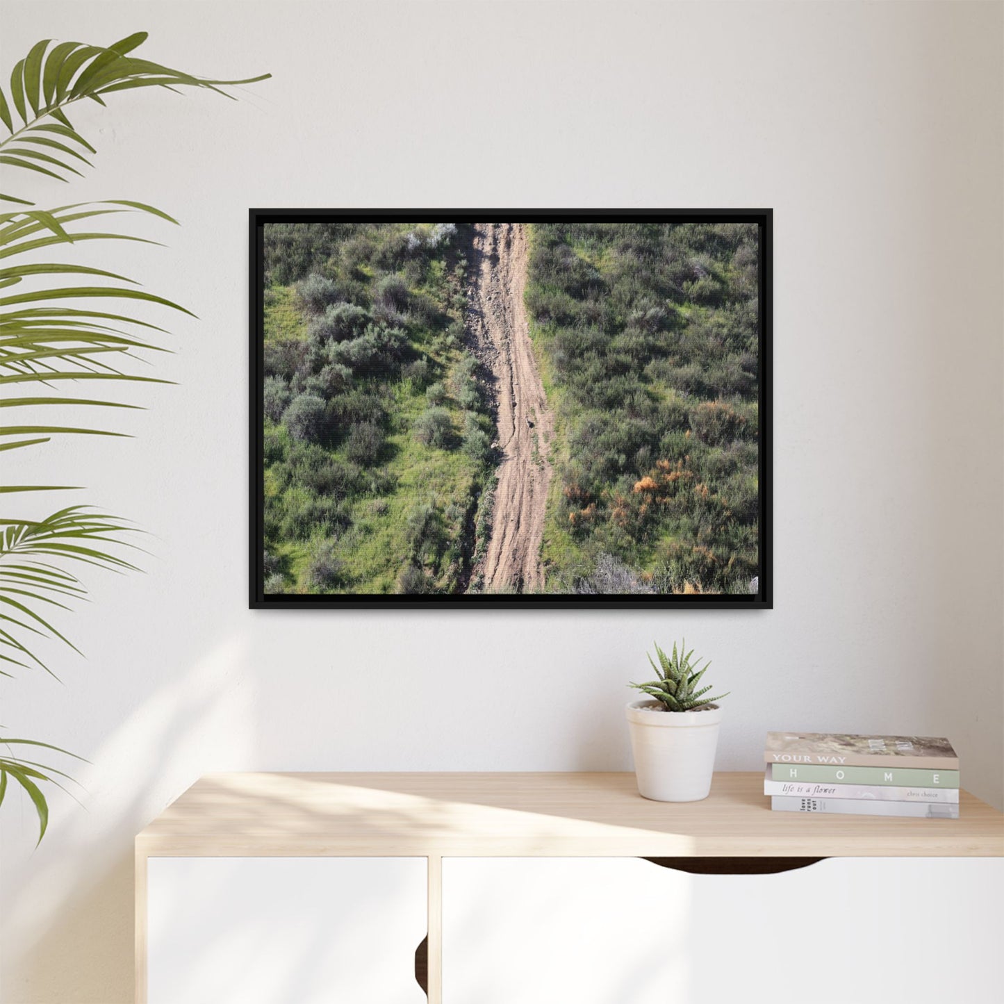Desert Path Through Sage - Unique Stretched Canvas Wall Art - Art By Earth