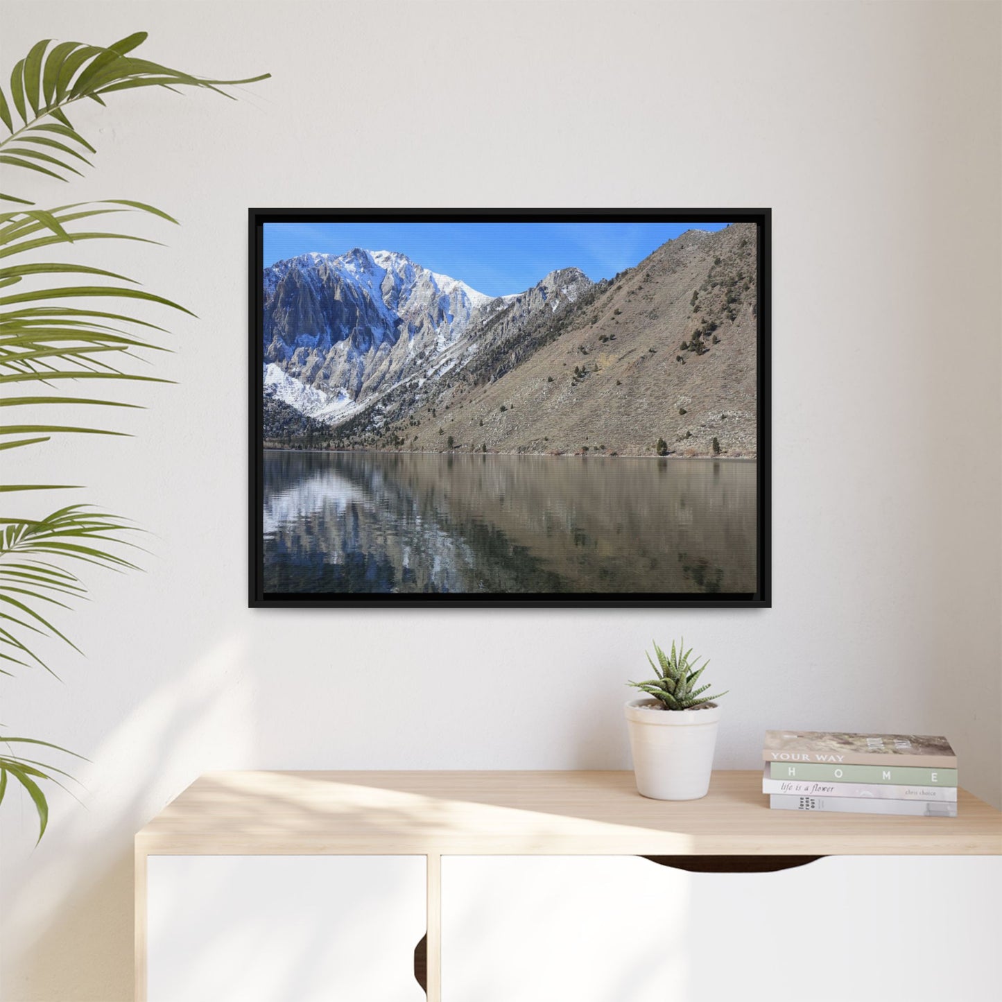 Mountain Mirror - Unique Stretched Canvas Wall Art