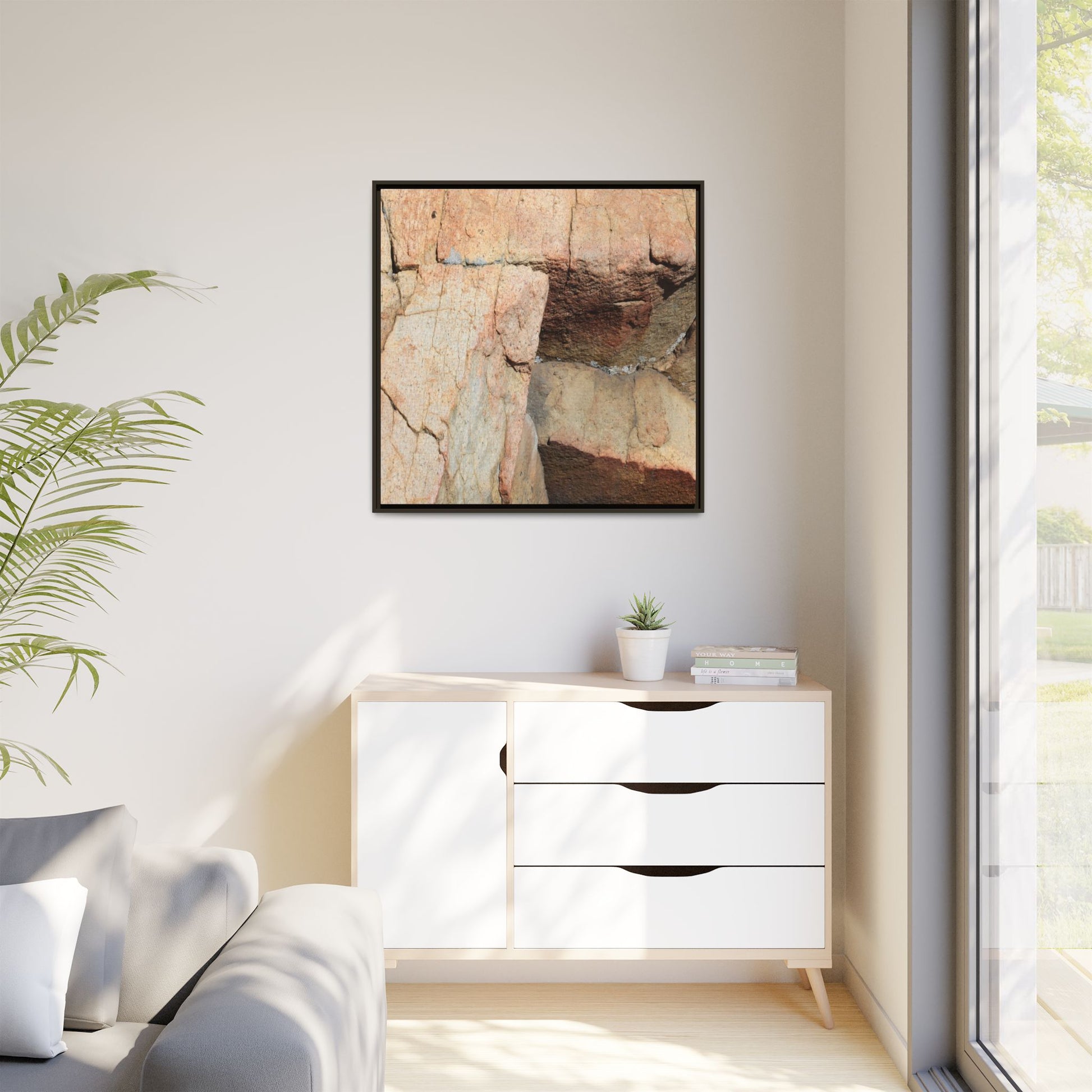 Fractured Stone - Unique Stretched Canvas Wall Art - Art By Earth