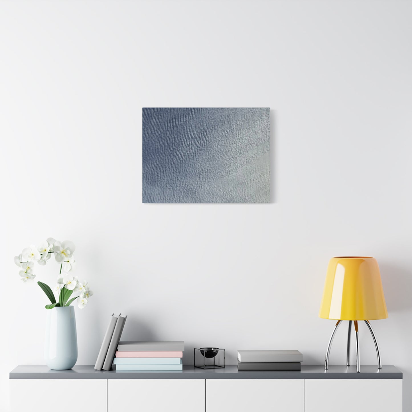 Undulating Whispers of Cerulean - Unique Frameless Canvas Wall Art - Art By Earth