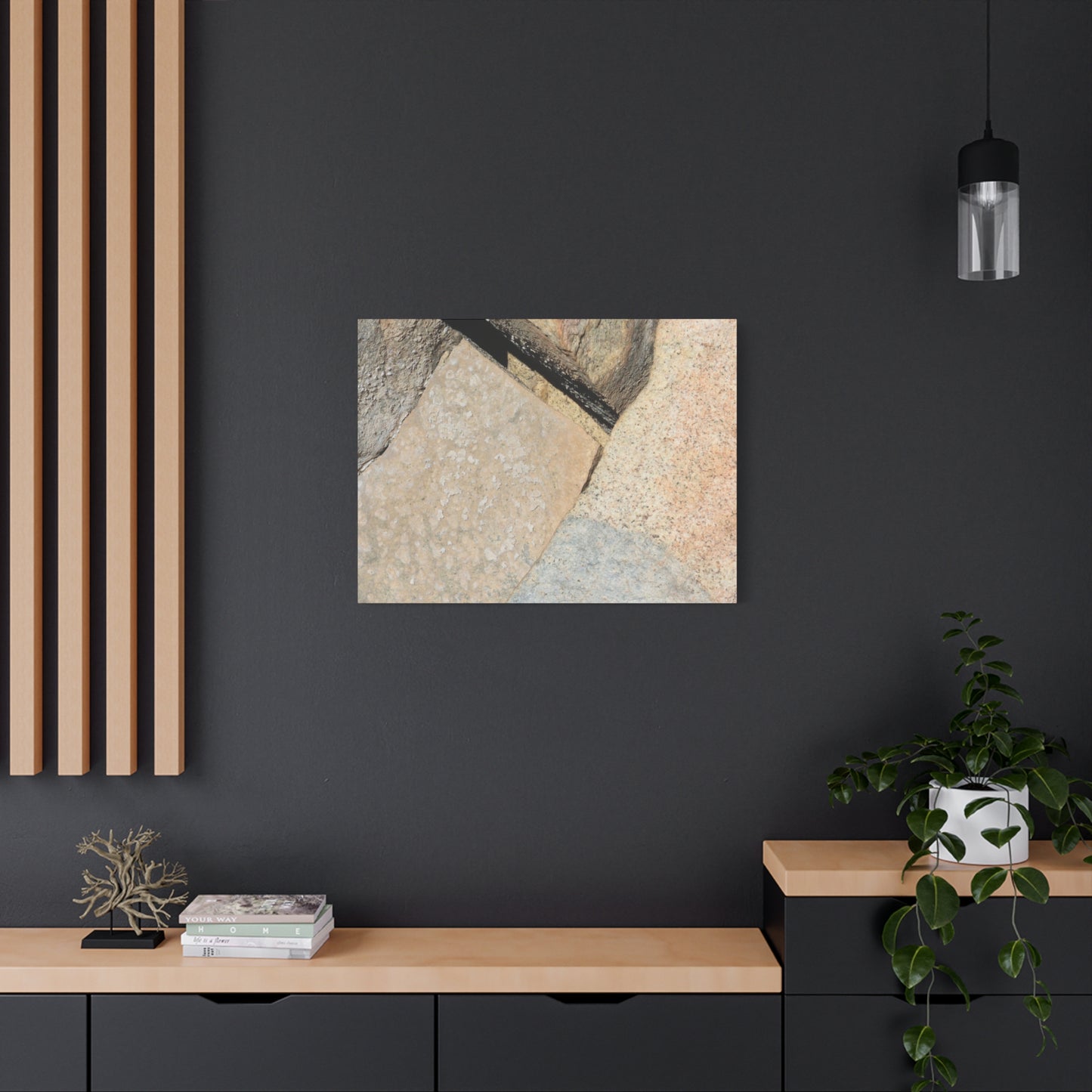 Stone Fragments - Unique Frameless Canvas Wall Art - Art By Earth