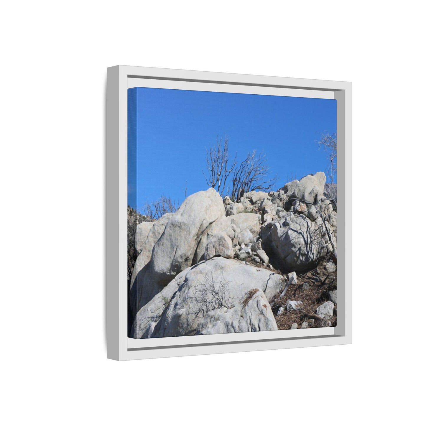 Barren Landscape with Boulder Formations - Unique Stretched Canvas Wall Art - Art By Earth