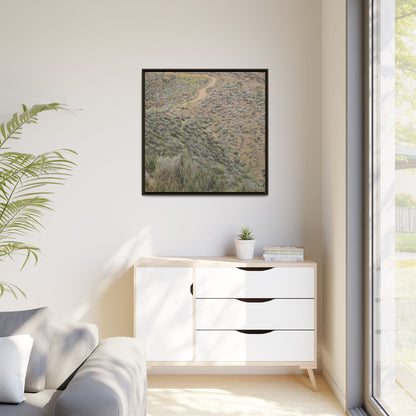 Arid Landscape with Winding Path - Unique Stretched Canvas Wall Art - Art By Earth