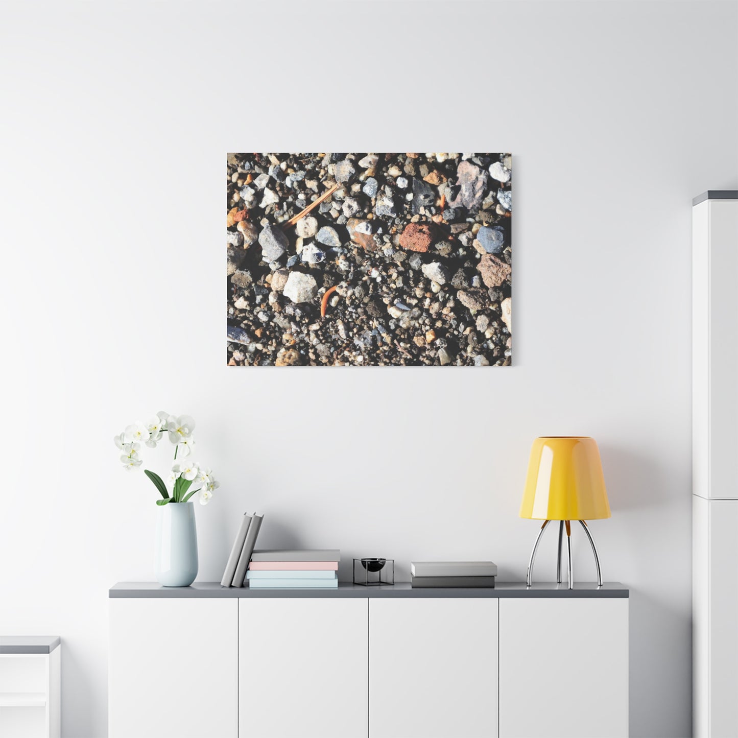 Scattered Stones - Unique Frameless Canvas Wall Art