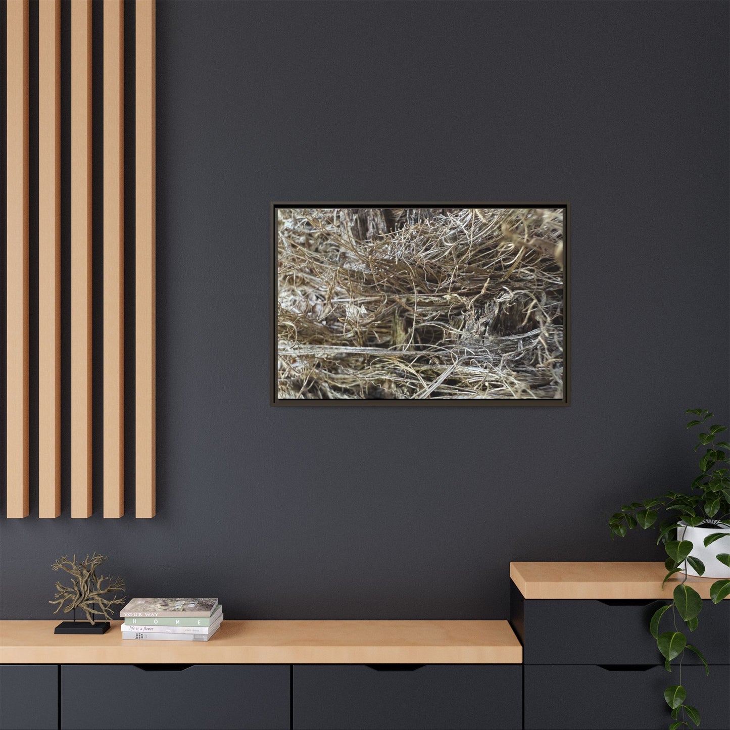 Tangled Whispers of Autumn - Unique Stretched Canvas Wall Art - Art By Earth