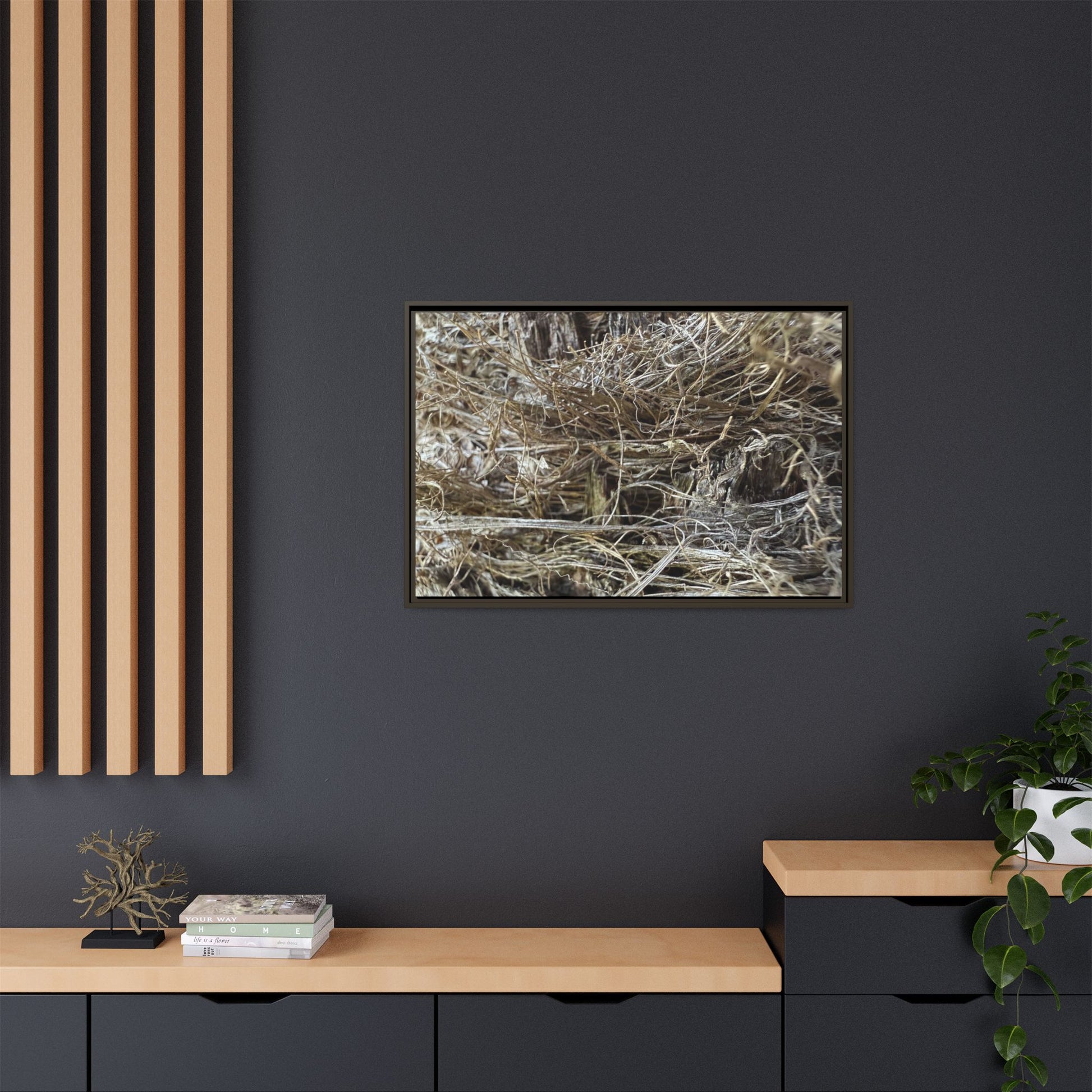 Tangled Whispers of Autumn - Unique Stretched Canvas Wall Art - Art By Earth