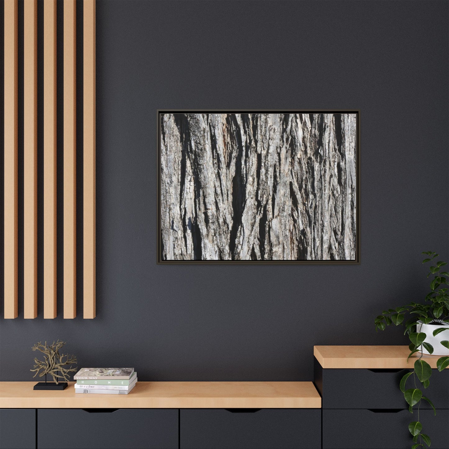 Bark Lines - Unique Stretched Canvas Wall Art - Art By Earth