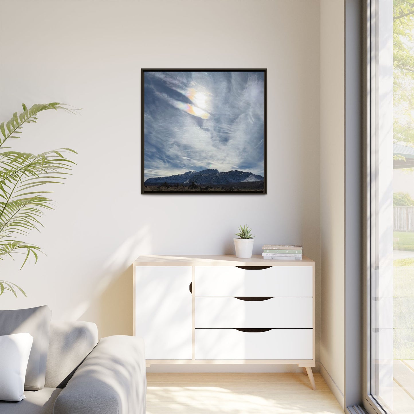 Whispers of Winter's Embrace - Unique Stretched Canvas Wall Art