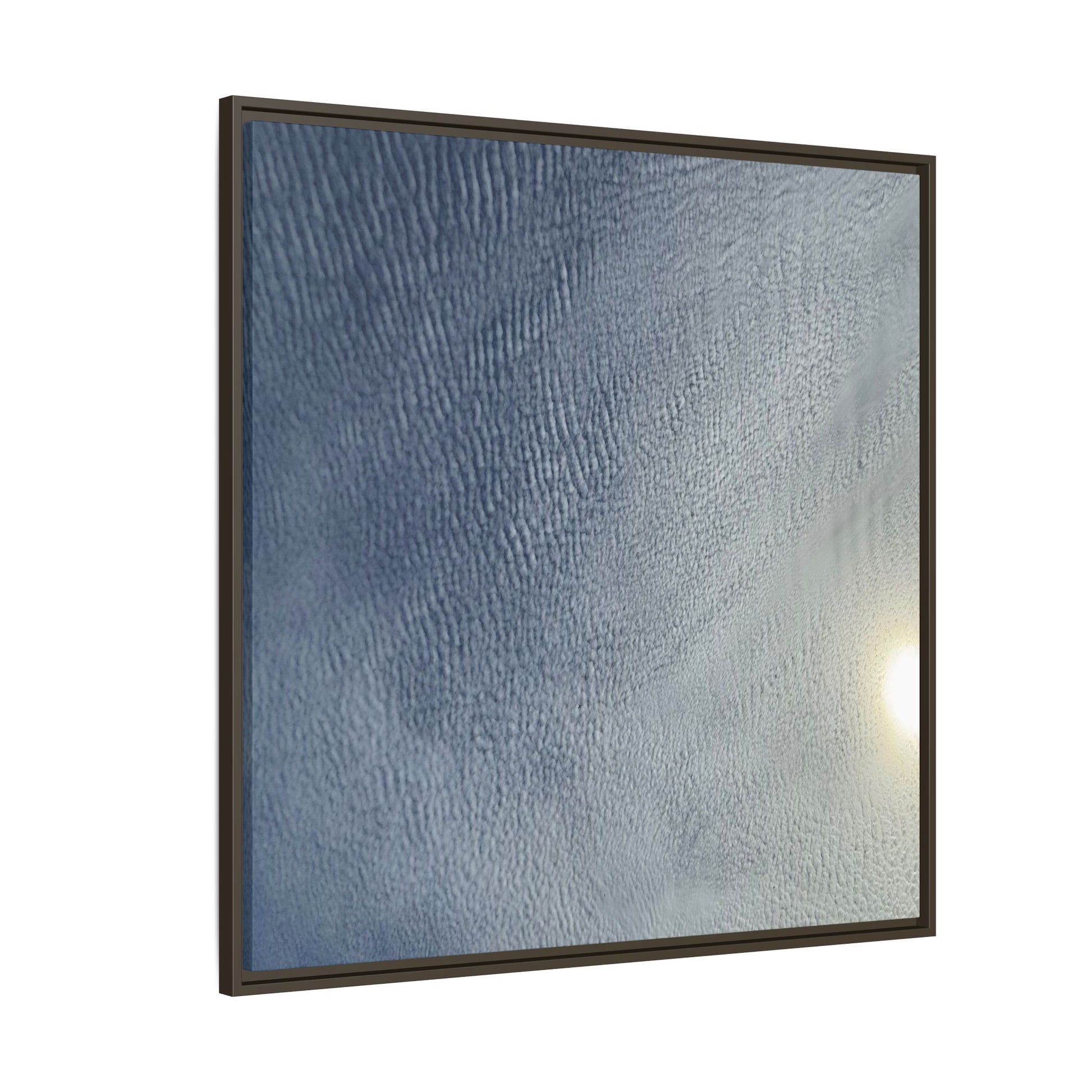 Undulating Whispers of Cerulean Stillness - Unique Stretched Canvas Wall Art - Art By Earth