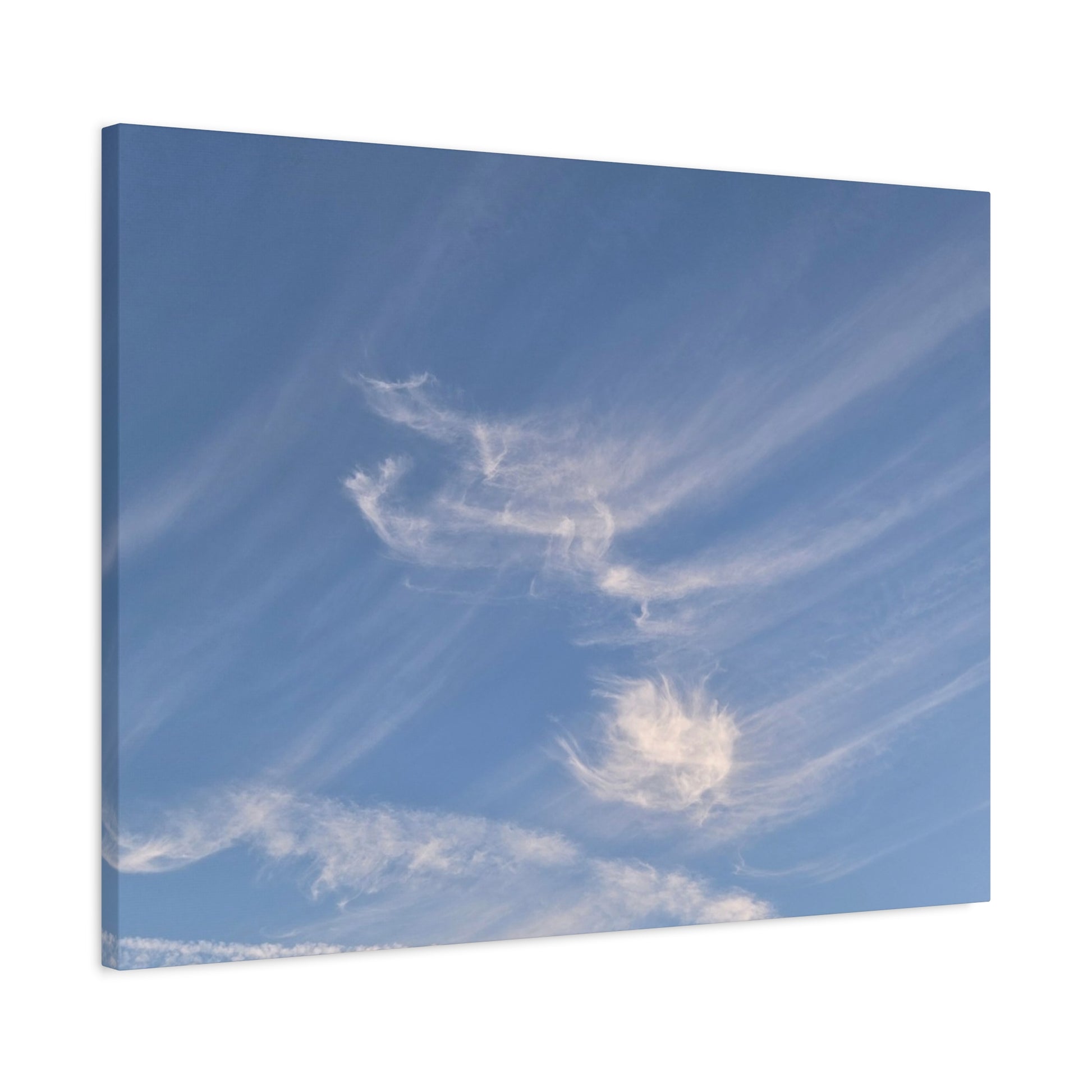 Wispy Whispers of Azure - Unique Frameless Canvas Wall Art - Art By Earth