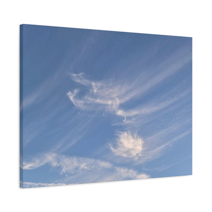 Wispy Whispers of Azure - Unique Frameless Canvas Wall Art - Art By Earth
