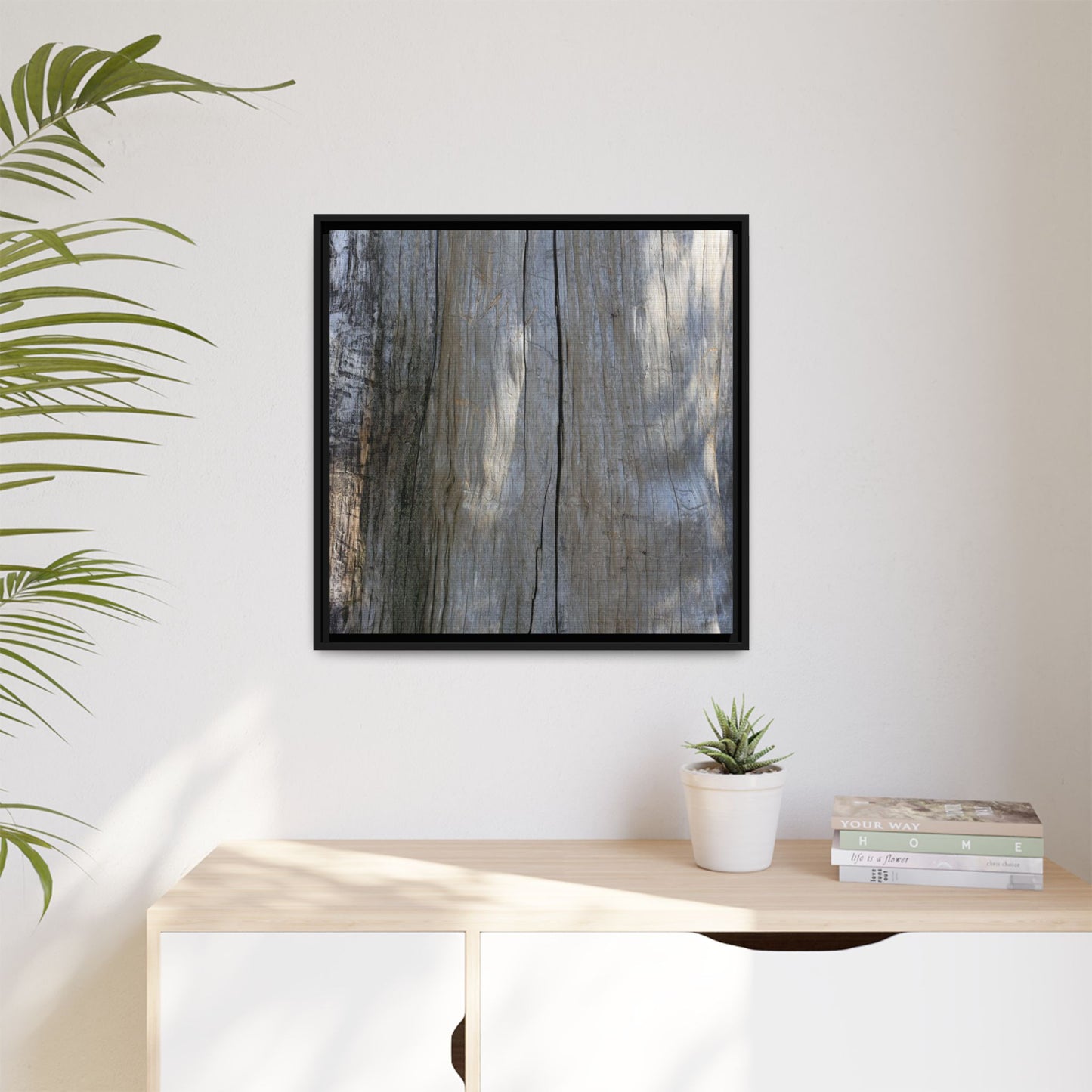 Weathered Wood Surface - Unique Stretched Canvas Wall Art