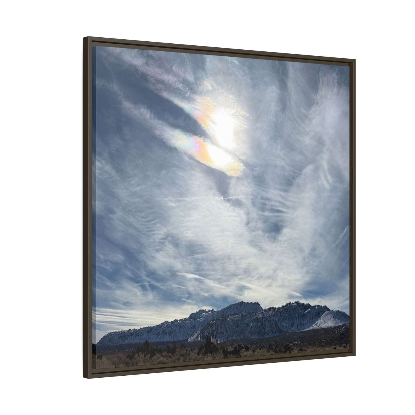 Whispers of Winter's Embrace - Unique Stretched Canvas Wall Art