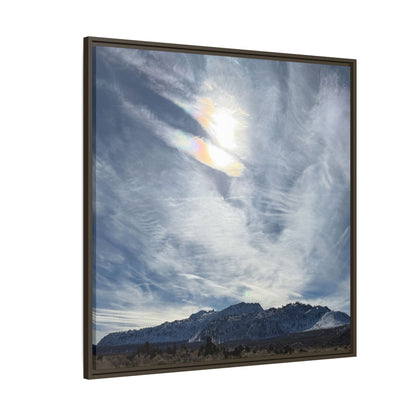 Whispers of Winter's Embrace - Unique Stretched Canvas Wall Art