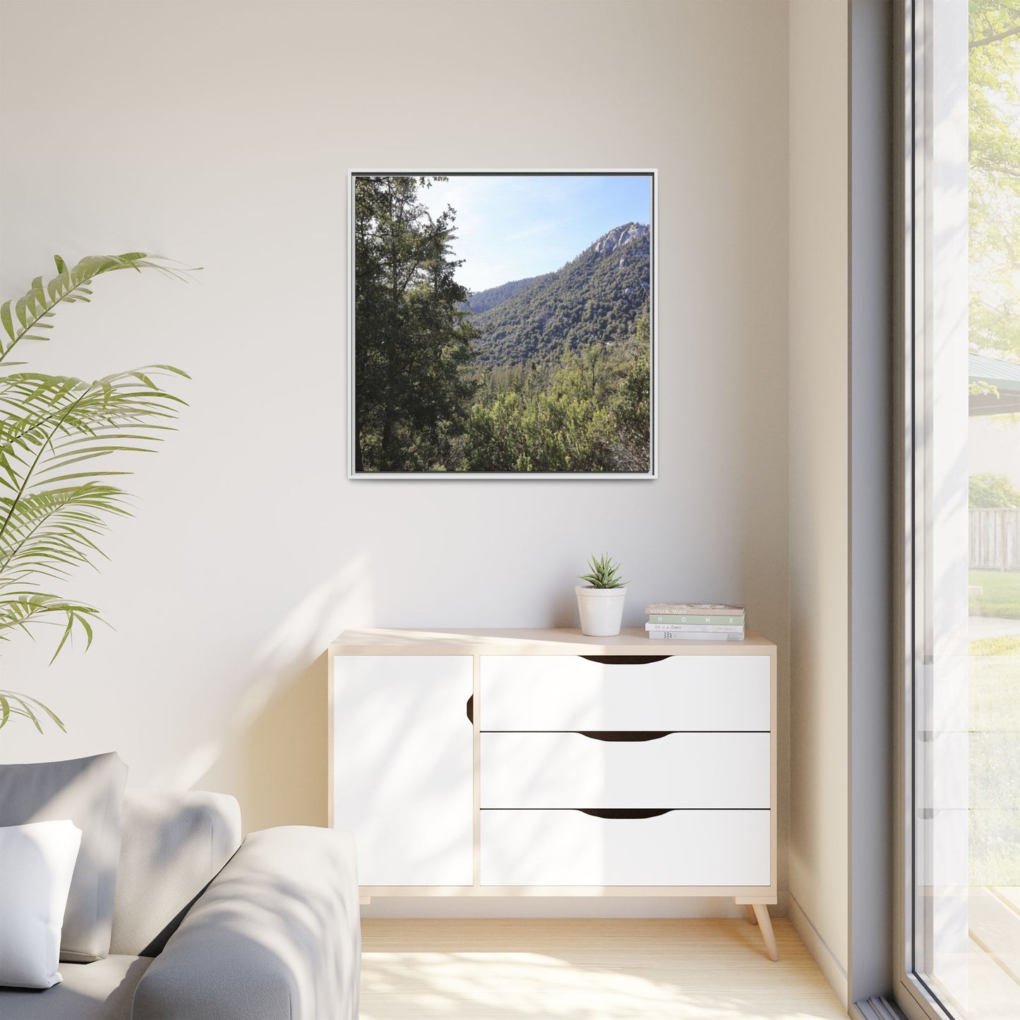 Mountain Valley Forest - Unique Stretched Canvas Wall Art