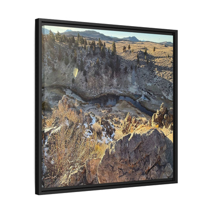 Fractured Landscape at Dawn - Unique Stretched Canvas Wall Art
