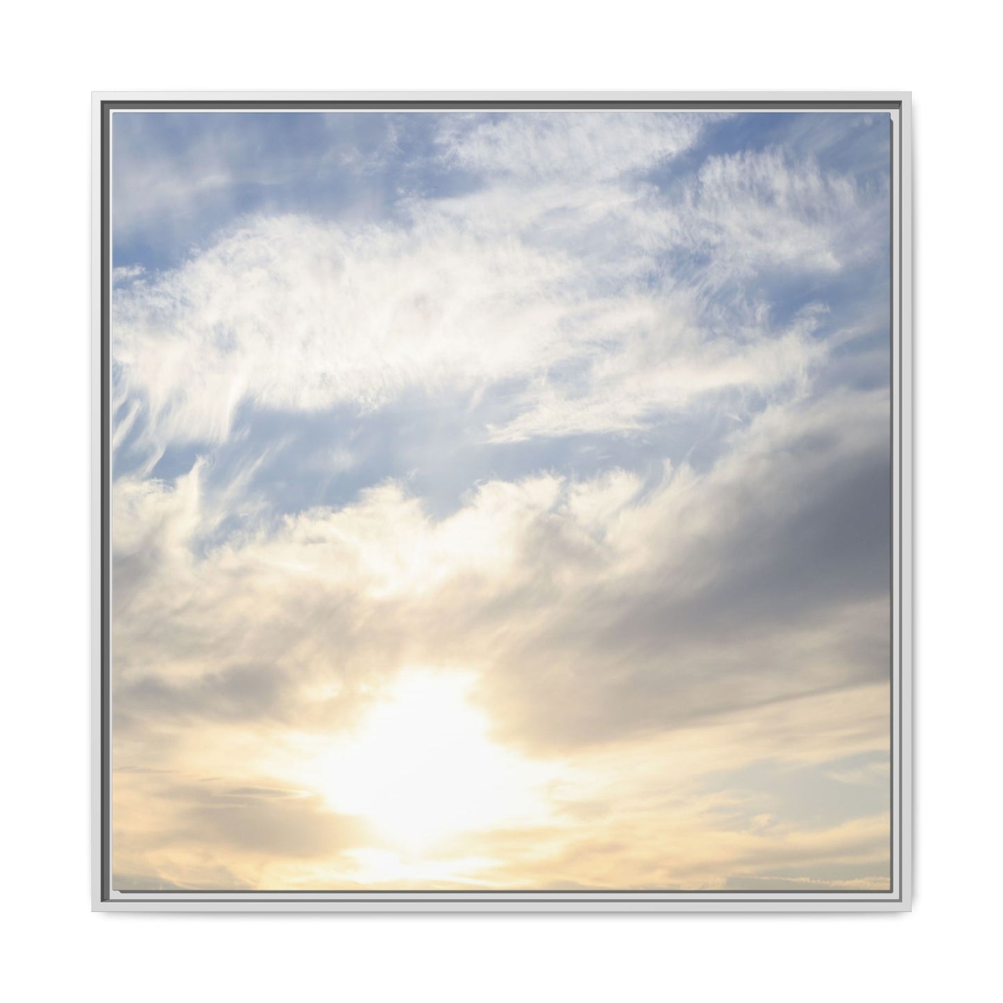 Sky's Ethereal Whisper - Unique Stretched Canvas Wall Art - Art By Earth
