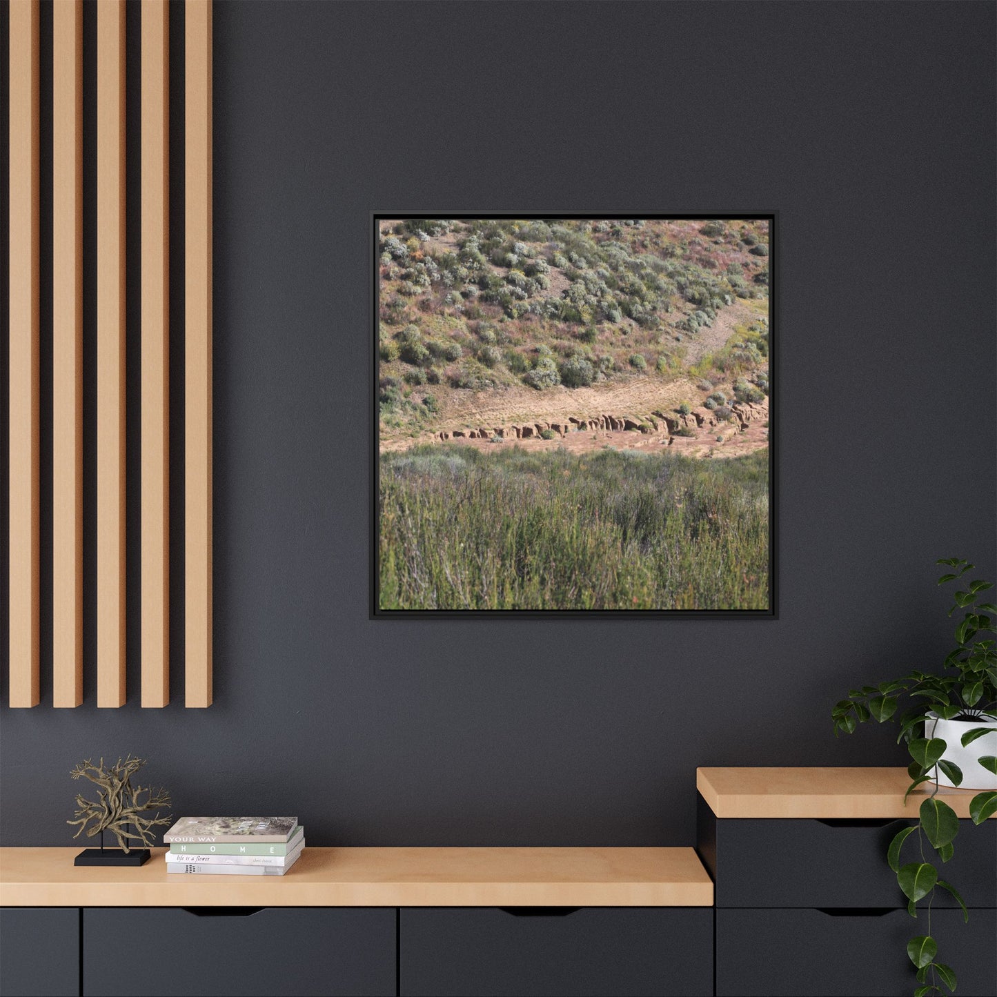 Ancient Dwellings in the Valley - Unique Stretched Canvas Wall Art - Art By Earth