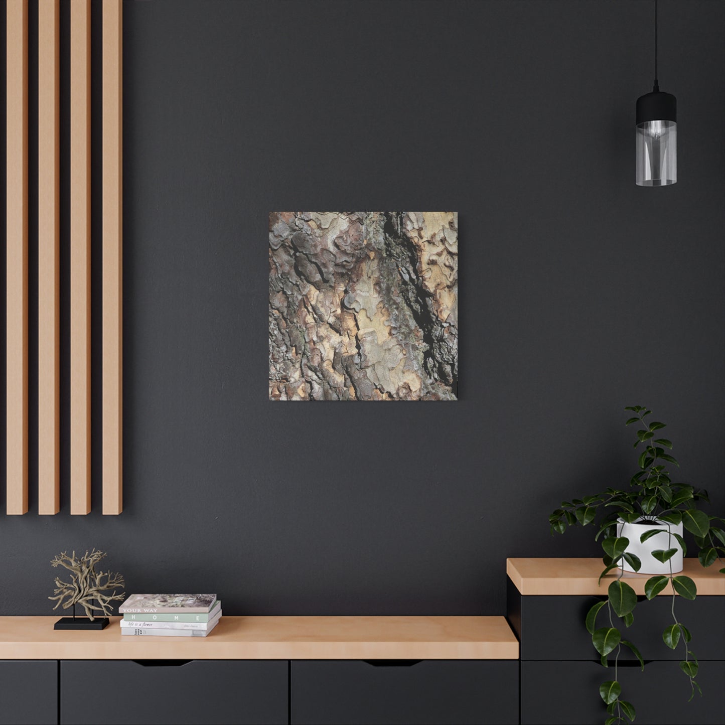 Tree Bark Symphony - Unique Frameless Canvas Wall Art - Art By Earth