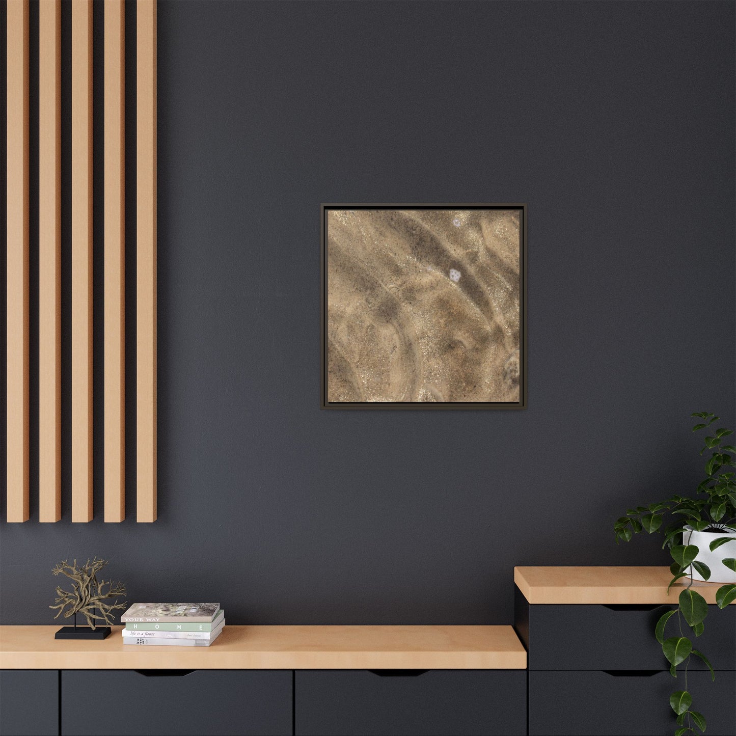 Underwater Sand Exploration - Unique Stretched Canvas Wall Art - Art By Earth