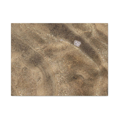 Sandy Shore Impressions - Unique Frameless Canvas Wall Art - Art By Earth