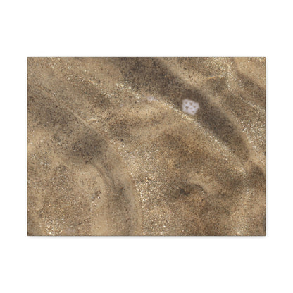 Sandy Shore Impressions - Unique Frameless Canvas Wall Art - Art By Earth