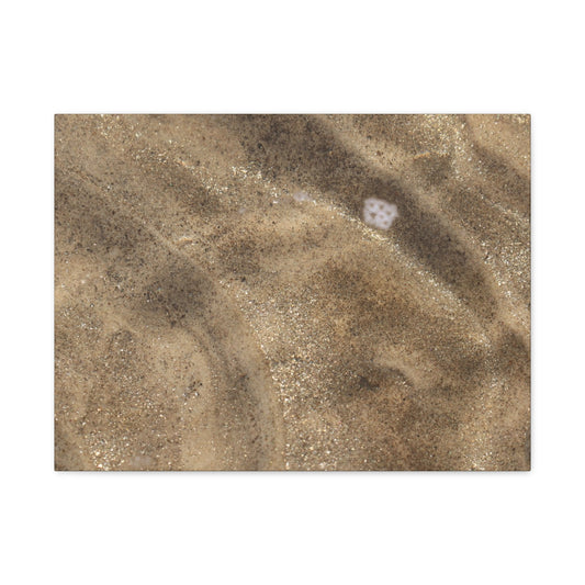 Sandy Shore Impressions - Unique Frameless Canvas Wall Art - Art By Earth