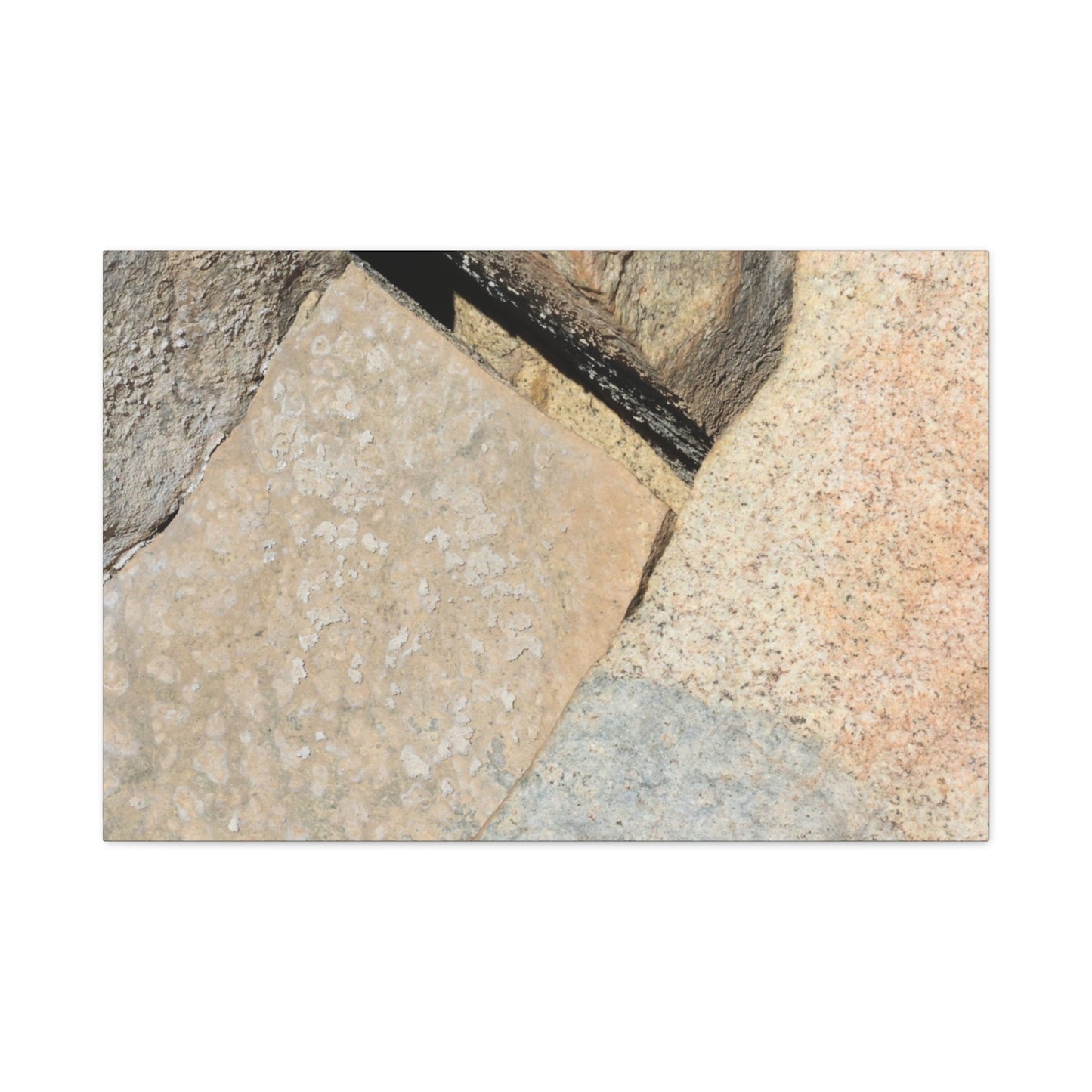 Stone Fragments - Unique Frameless Canvas Wall Art - Art By Earth