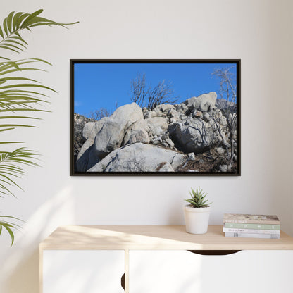 Barren Landscape with Boulder Formations - Unique Stretched Canvas Wall Art - Art By Earth