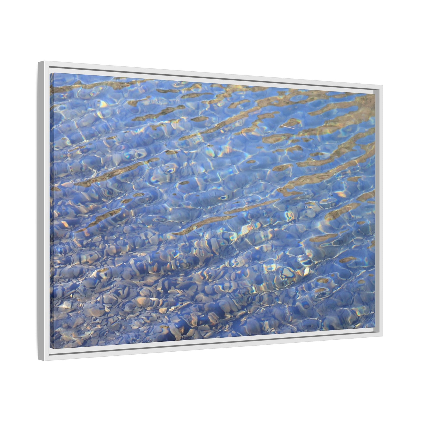 Aqua Fragments - Unique Stretched Canvas Wall Art