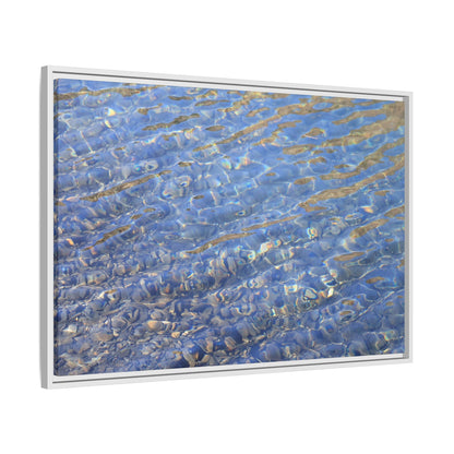 Aqua Fragments - Unique Stretched Canvas Wall Art