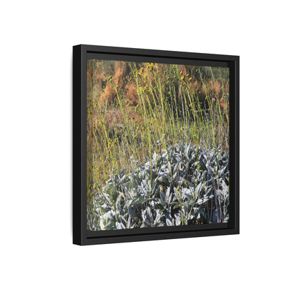 Arid Landscape with Yellow Flowers - Unique Stretched Canvas Wall Art - Art By Earth